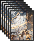 Fxojyvo 14x18 Picture Frame Set of 6 Black Engineered Wood Wall Hanging by Fxojyvo
