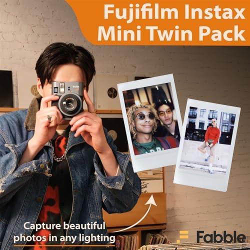 Fujifilm Instax Mini 41 Instant Film Camera Bundle with Groovy Case for Fuji Instax Mini 41, Twin Pack Film (40 Sheets) and Cleaning Cloth – Black (5 Items) - Image 5