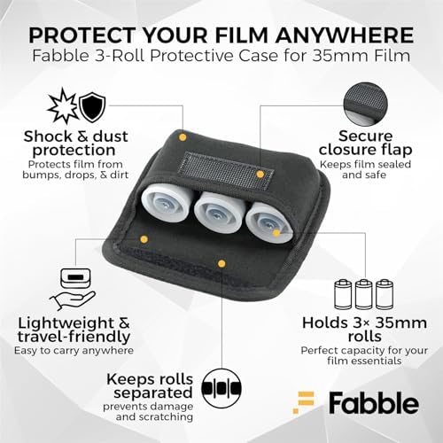 Fujifilm 200 Color Negative Film (35mm, 36 Exposures, 3-Pack) Bundle with Fabble 3-Roll Protective Film Vault Storage Case, Durable Travel Organizer for 35mm Film Rolls for Professional Use - Image 5