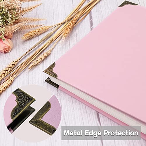 Vienrose 3-Ring Self-Adhesive Photo Album 9x10.6 In, 40 Pages, Pink - Image 2