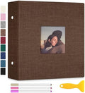 Zesthouse 18 In Photo Album Self Adhesive with Picture Display Window, 3-Ring Scrapbook Albums 60 Pages Holds 10x12 8x10 5x7 4x6 Photos, DIY Photo Book Ideal Gift for Family Wedding Baby by Zesthouse