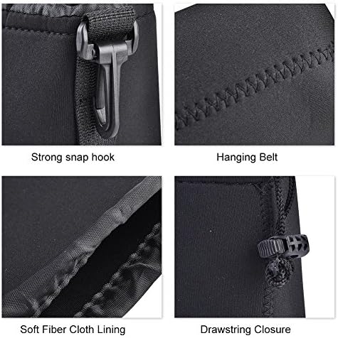 Lens Case, 4 Pcs Protective Pouch Bag Set Shockproof Storage for DSLR Camera Lens Includes Small Medium Large XL Size - Image 2