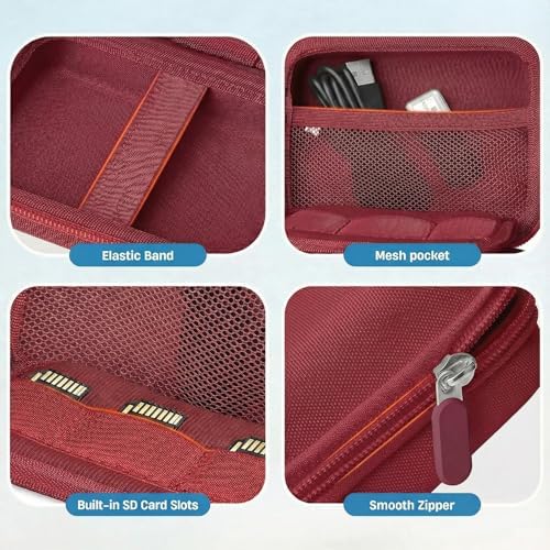 Digital Camera Case for Kodak PIXPRO FZ55/FZ45/CAMKORY, Wine Red - Image 5