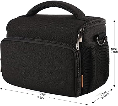 DOMISO Camera Bag Case Waterproof Anti-Shock Shoulder Bag, Black - Image 2