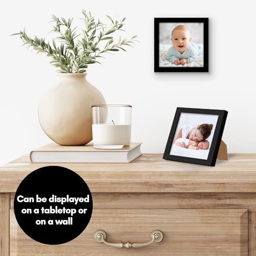 Americanflat 4x4 Picture Frame - Slim Molding - Black - Image 4