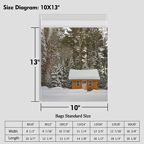 50 Pack 10x13 Inch Acid-Free Crystal Clear Plastic Sleeves for Art Prints - Image 2