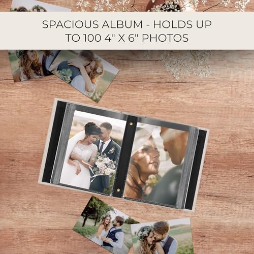 Beautiful Linen Photo Album For 4x6 Photos - Holds Up To 100 Pictures - Image 3