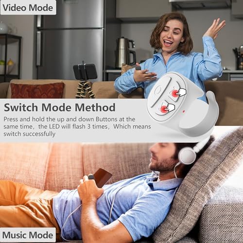 TikTok Scrolling Ring, Bluetooth Camera Remote Control, Scrolling Ring Remote for iPhone TIK Tok Facebook YouTube Instagram Android Phone, Auto Tapper for TikTok Live (White) - Image 4