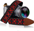 Art Tribute Camera Strap - Shoulder, Crossbody & Neck Camera Strap for Photographers, Fits All Cameras, Canon Nikon Sony Fujifilm, Padded Strap W/Quick Release, Embroidered Cotton & Leather Ends by ArtTribute