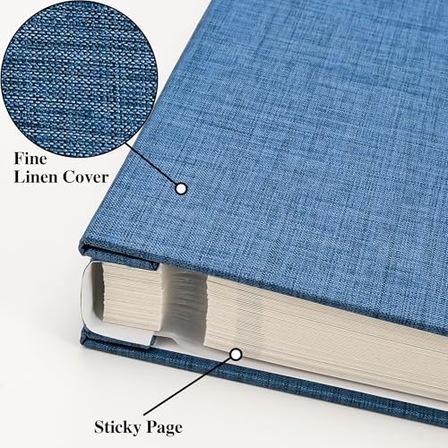Vienrose Self Adhesive Photo Album Arch Window Scrapbook 120 Pages Blue - Image 2