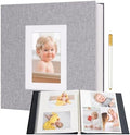 Vienrose Self Adhesive Photo Album 40 Pages for Wedding, Baby Growth, Grey by Vienrose