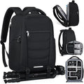 SDYSM Camera Bag Backpack Professional for DSLR SLR Mirrorless Camera Waterproof Laptop Back Pack 15.6 Inch with Rain Cover Anti Theft Travel Case Large Capacity Photography Backpack Black by SDYSM