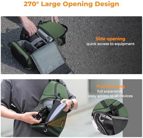 K&F CONCEPT Camera Sling Bag, Compact Crossbody Backpack, 10L - Image 5