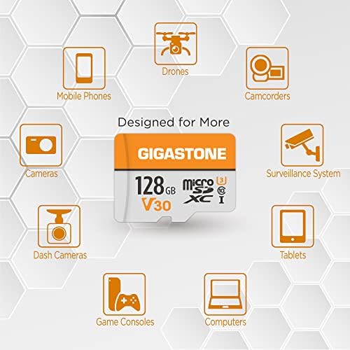GIGASTONE 128GB Micro SD Card 2-Pack, A1 V30 4K Video Recording, Compatible with Security Camera, Dash cam, Drone, 95MB/s MicroSDXC Memory Card UHS-I Class 10, with 2 SD Adapter - Image 4