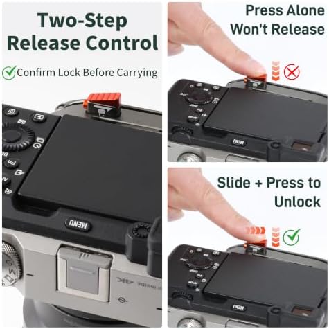 Camera Backpack Clip Arca-Style Quick Release Anti-Drop Dual-Lock - Image 4