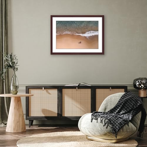 Americanflat 20x28 Poster Frame - Matted to 16x24 - Mahogany - Image 6