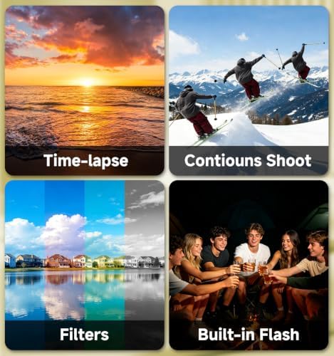Digital Camera 4K, 44MP Autofocus Compact Digital Camera, 64GB, 2 Batteries - Image 6