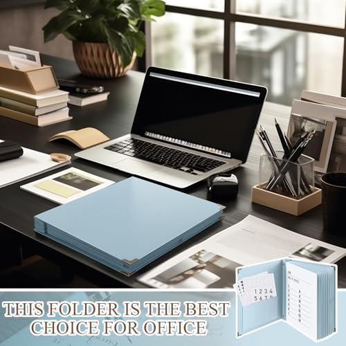 Marspark Important Document Organizer with Elastic Closure,Blue - Image 6
