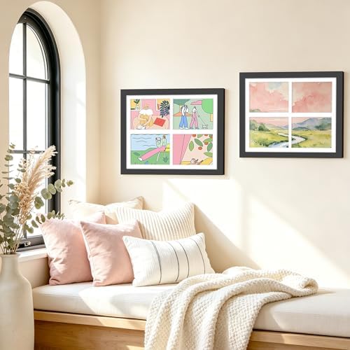 DUENPY 2 Pack 12x16 Collage Frame For 4 5x7 Photos Black - Image 5