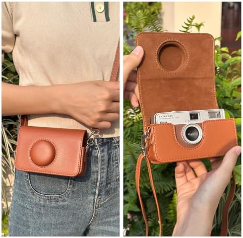Camera Case for KODAK EKTAR H35 H35N Half Frame Film Camera, Brown - Image 5