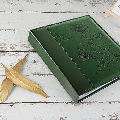Photo Album 8x10 2 Packs Clear Pages Pockets Leathe Cover Slip Slide in Photo Album Each Holds 50 Vertical 8x10 Photos Picture Book for Wedding Family (Dark Green) - Image 5