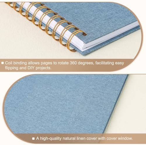 Scrapbook Photo Album 10x10 Inches 80 Pages Linen Cover Blue - Image 5