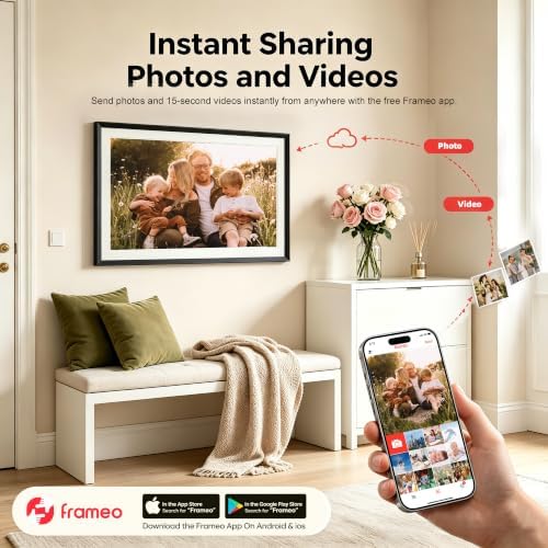 Digital Picture Frame, Frameo 15.6" WiFi Digital Photo Frame Large Display - Image 2