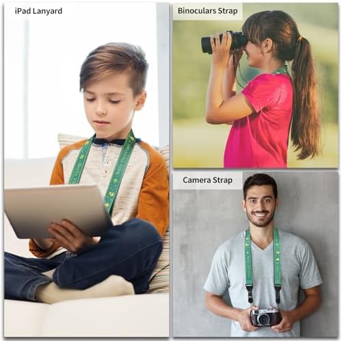 FIEIL 5Pcs Christmas iPad Strap, Adjustable Camera Neck Strap, Comfortable Shoulder Strap for Bags, Cellphone Tablet, Camera, Binocular, An Excellent Christmas Gift Choice -Green - Image 3