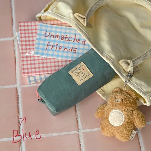 Monolike Unmatched Friends Block Pencil Case, Blue - Pencil Pouch, Portable Pencil Bag, Pencil Case, Office Pouch case, Soft - Image 3