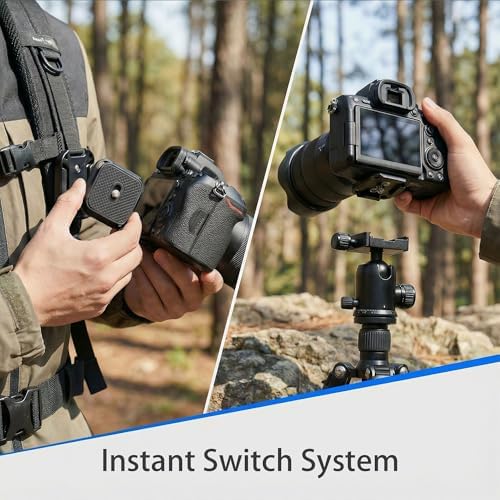 38mm Arca-Swiss Quick Release Plate 2 Pack, 4-Sided Square QR Camera Mount with Safety Pins, 1/4"-20 Screw Compatible with Peak Design Capture Clip V3, Lightweight Aluminum for Tripod, Monopod & Strap - Image 4