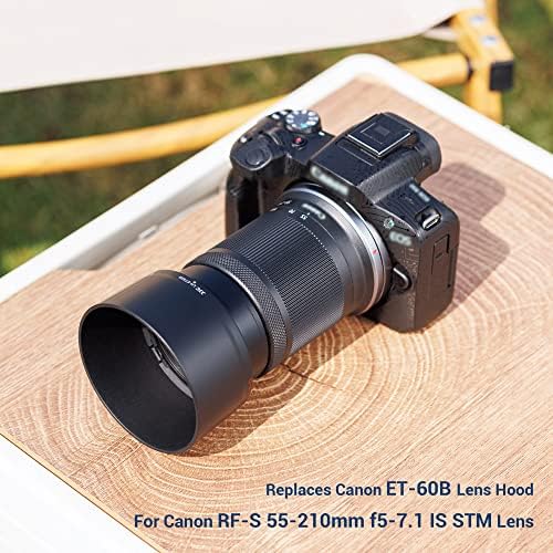 JJC ET-60B Lens Hood for Canon RF-S 55-210mm Lens on Canon R50 R100 - Image 2