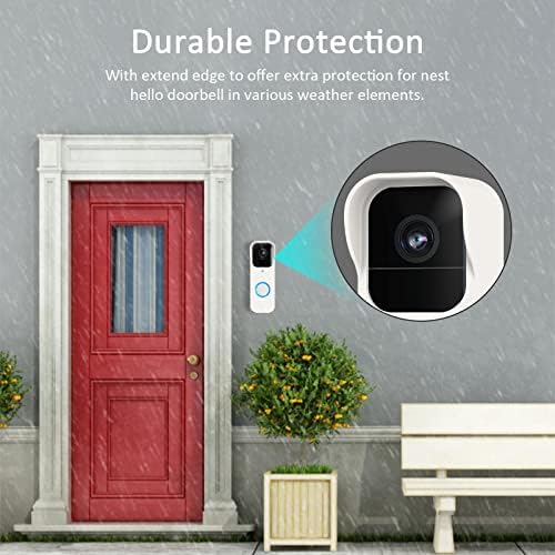 LEFXMOPHY Camera Cover Compatible with Blink Video Doorbell Case White Silicone Weatherproof Protector - Image 6