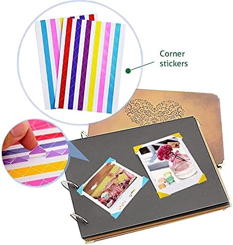 Fujifilm Instax Mini Instant Film (2 Pack, 40 Sheets) 5 Plastic Desk Frames + 60 Sticker Frames + 2 Packs Corner Stickers - Image 5