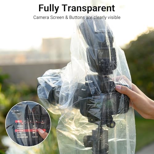 2PCS Clear Camera Rain Cover Sleeve with Flash for Camera + Lens up to 18" - Image 6