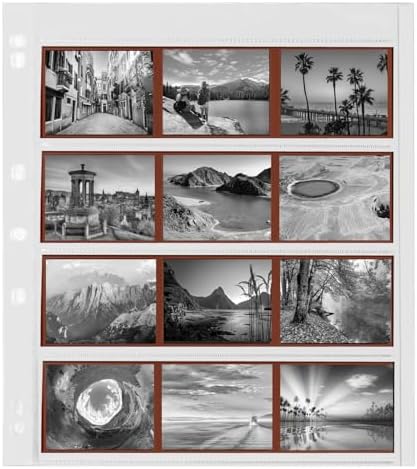 MUQING 100 Sheets 120 Film Negative Page Preservers by MUQING