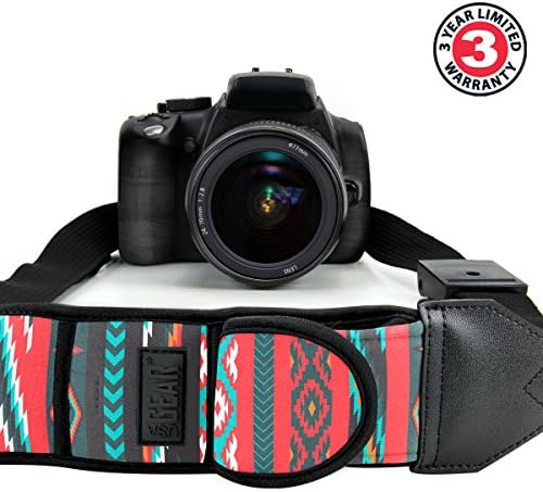 USA Gear Camera Sling Shoulder Strap - Adjustable Neoprene, Safety Tether, Accessory Pocket, DSLR Strap Quick Release - Compatible with Canon, Nikon, Sony and More DSLR Mirrorless Cameras (Southwest) - Image 2