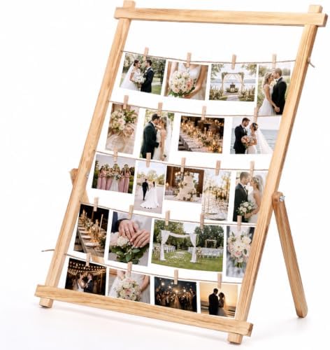 Cinnvoice 33x25'' Wedding Decorations Freestanding Photo Display Board by QinYee