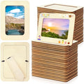 VOKOY 40 Pack Wooden Picture Frames for Crafts, 4" x 6" Photos DIY Wood Picture Frames,Unfinished Standing Photo Frames DIY Crafts Wood Decorate for Wedding Birthday Gifts by VOKOY