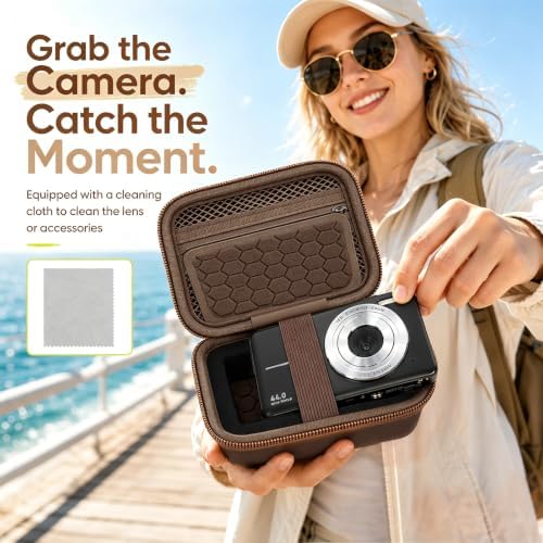 Comecase Camera Case for Kodak PIXPRO FZ55/FZ45, Coffee Brown - Image 7