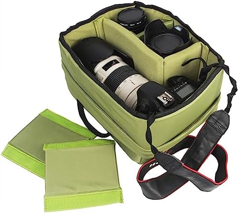 Hilitand Protective Flexible Padded Storage Bag, Removable Partition Camera Inserts Padded Bag Pouch with Adjustable Dividers Shockproof for Mirrorless Cameras, Lenses, Flash by Hilitand