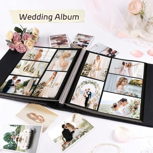 RECUTMS Self Adhesive Photo Album, Leather Scrapbook Album DIY 60 Pages - Image 6