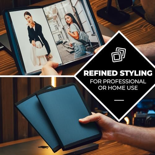 Dunwell 4x6 Photo Album & Art Portfolio Book, 48 Pages, Blue 2-Pack - Image 4