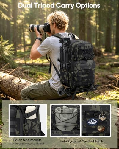 RAINSMORE Camera Backpack, DSLR/SLR/Mirrorless Tactical Camera Bag Cases - Image 5