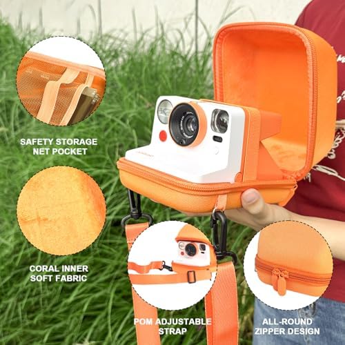 Camera Case for Polaroid Now/Now+/I-Type/Flip Instant Camera,Orange - Image 4