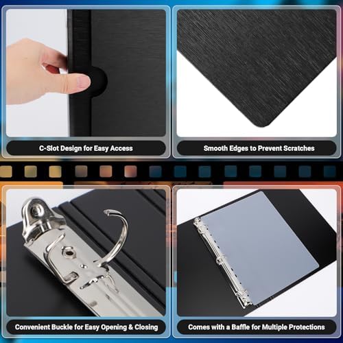 Acid Free Film Negative Binder, 3 Ring Binder with 30 Pack 35mm Negative Sleeves and 30 Pack 120 Film Sleeves - Image 5