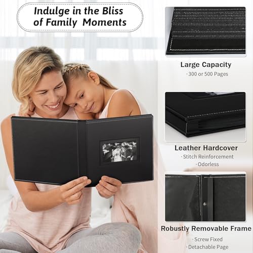 Popotop 4x6 Photo Album Holds 500 Pictures, Vegan Leather Hardcover - Image 5