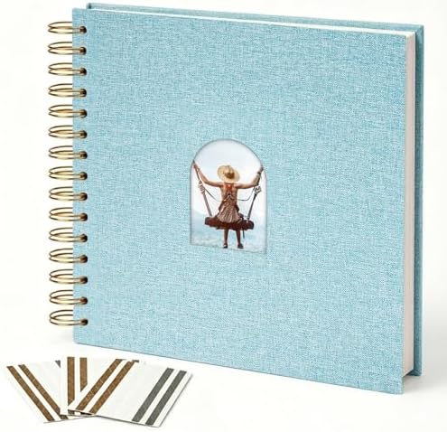 Vienrose Scrapbook Album,40 Pages,10x10 Inch,Light Blue by Vienrose