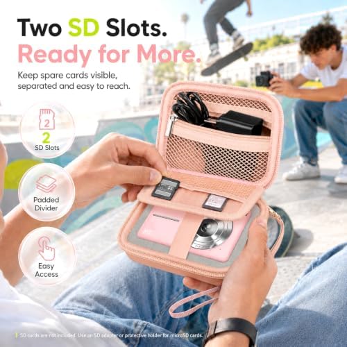 Comecase Camera Case for Kodak PIXPRO FZ55/FZ45/ for CAMKORY, Tiffany Pink - Image 4