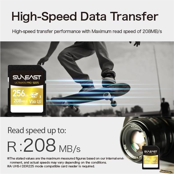 SUNEAST 256GB SD Card SDXC UHS-I V30 U3 C10 Memory Card - Image 2