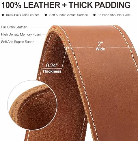 Padwa Lifestyle Tan Single Camera Harness Strap for One Camera - Professional Single Full Grain Leather Camera Harness,Quick Release Gear DSLR Camera Straps for Photographers - Image 2